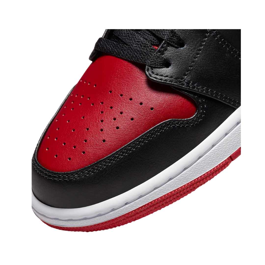 Jordan Air 1 Low Bred Toe Red/ Black/ White