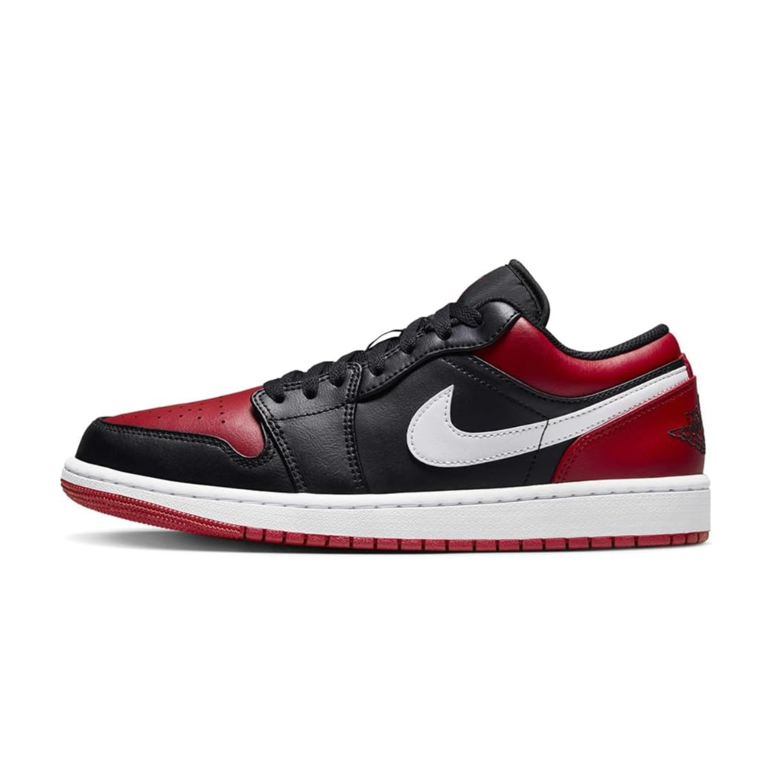 Jordan Air 1 Low Bred Toe Red/ Black/ White