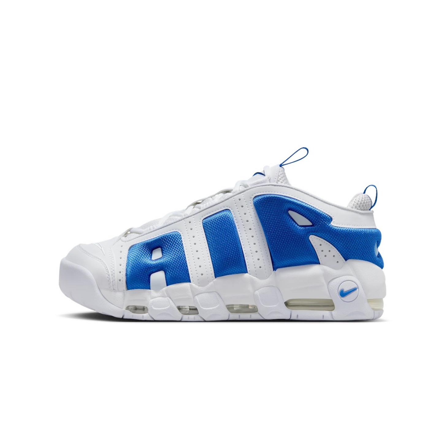 Nike Air More Uptempo Low White and Hyper Royal