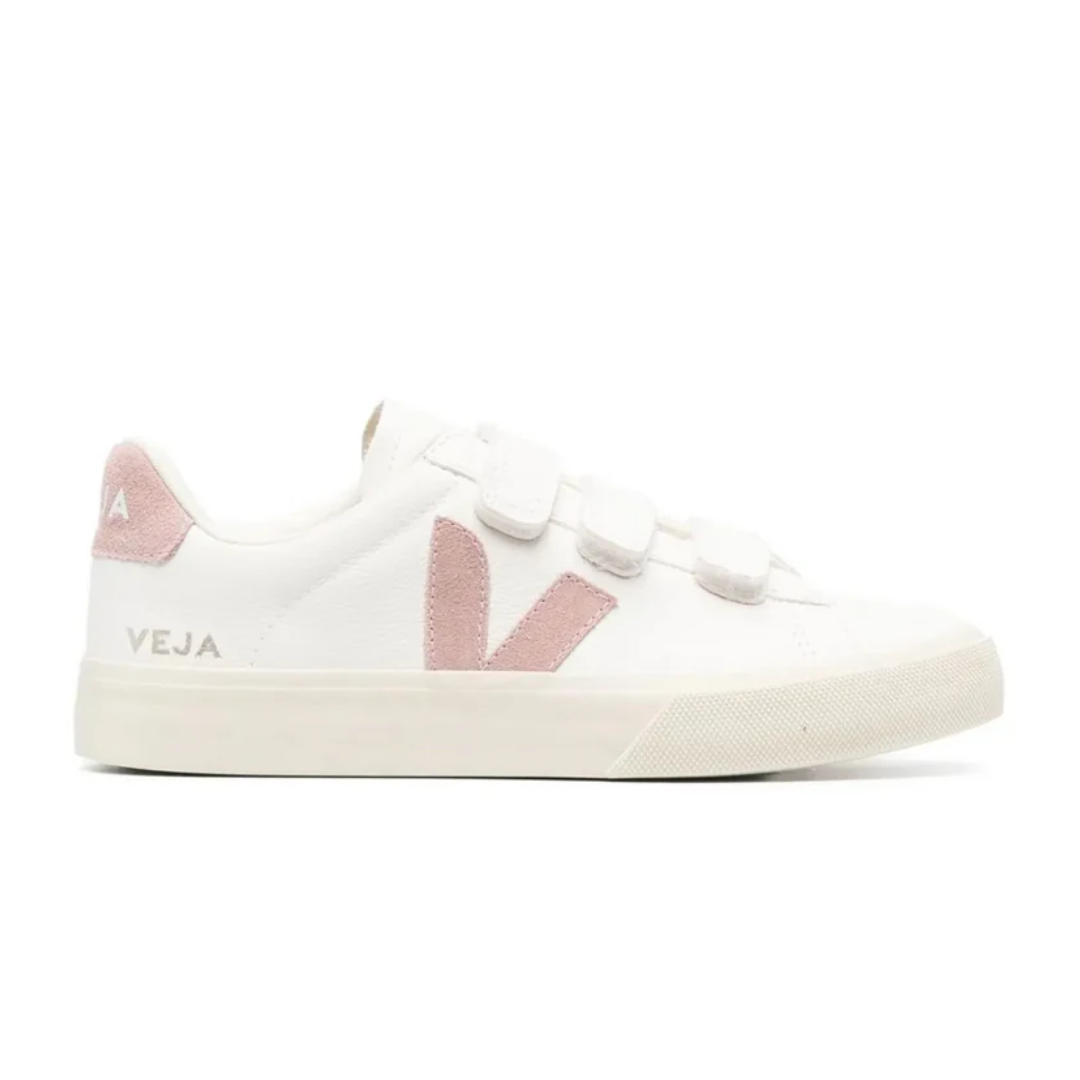 Veja Recife Leather White Pink