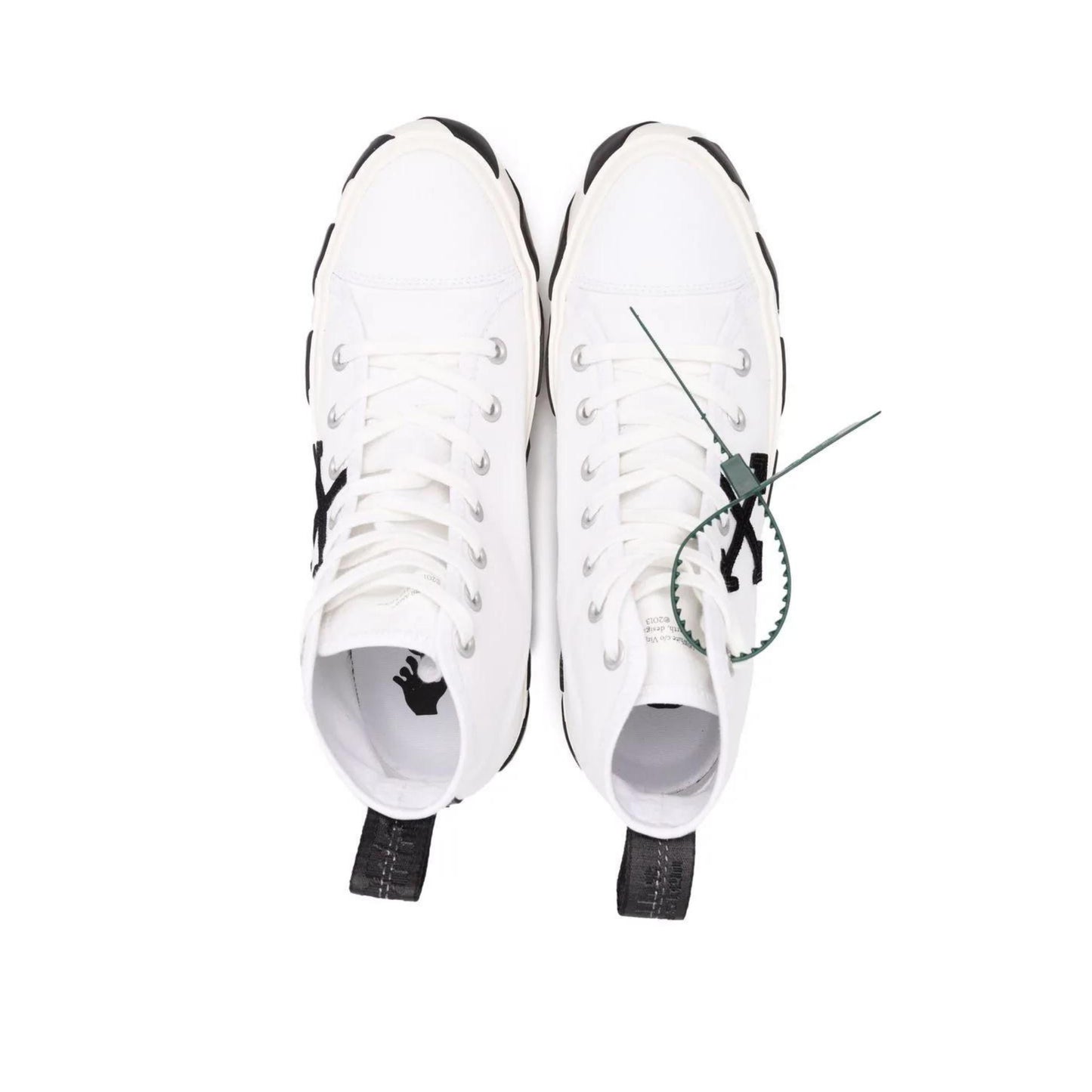 Off-White mid-top Vulcanized Canva White Black