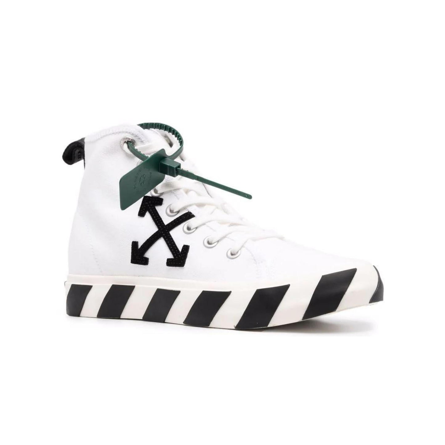 Off-White mid-top Vulcanized Canva White Black