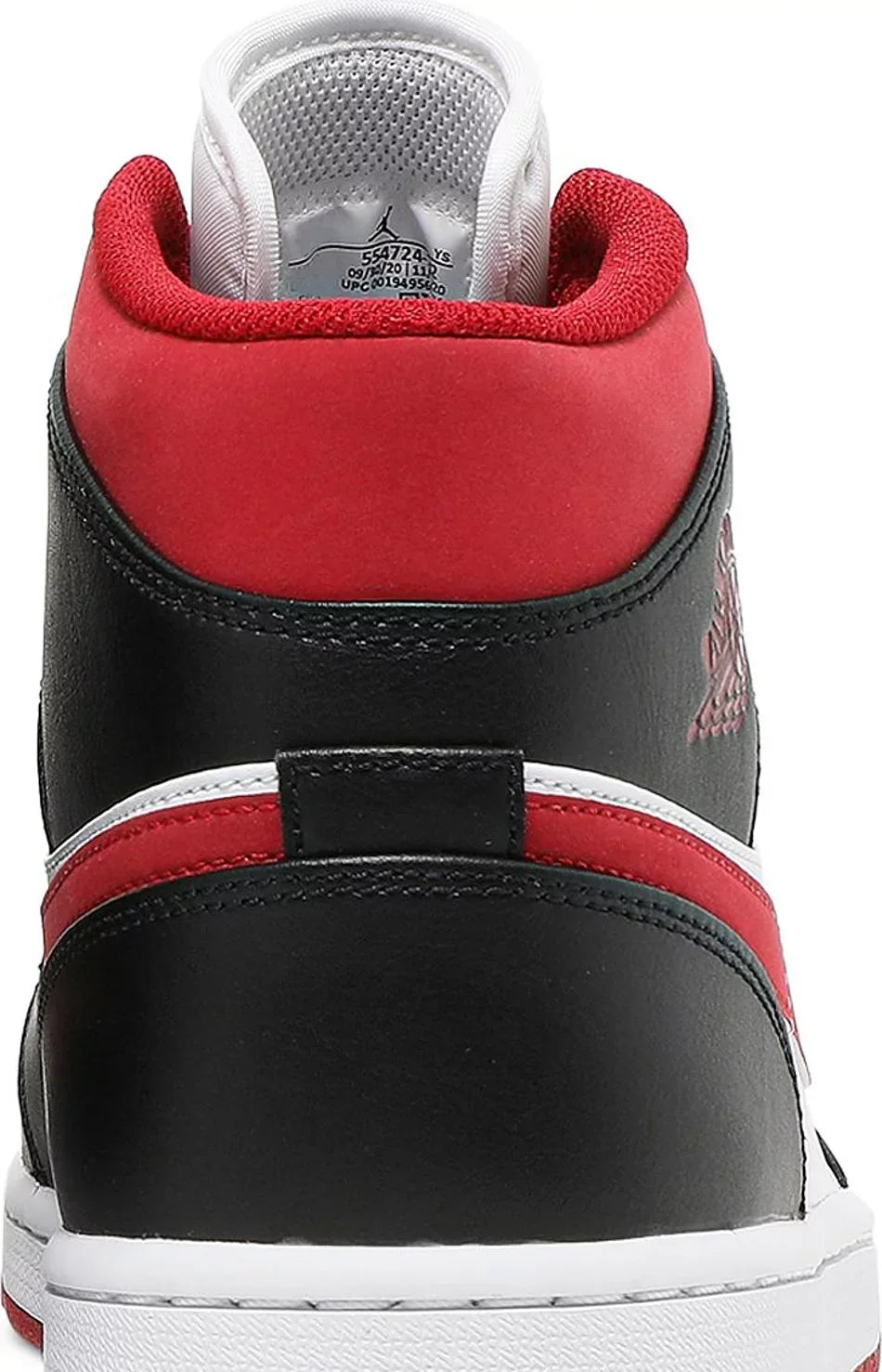 Jordan 1 Mid Gym Red Black White