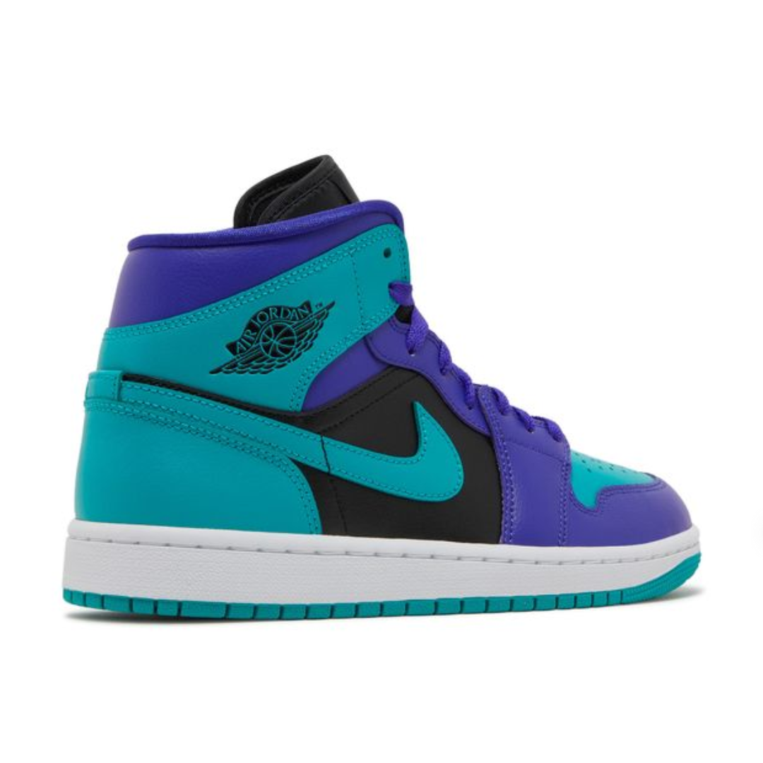 Jordan Air 1 Mid Black Grape Dark Concord/New Emerald