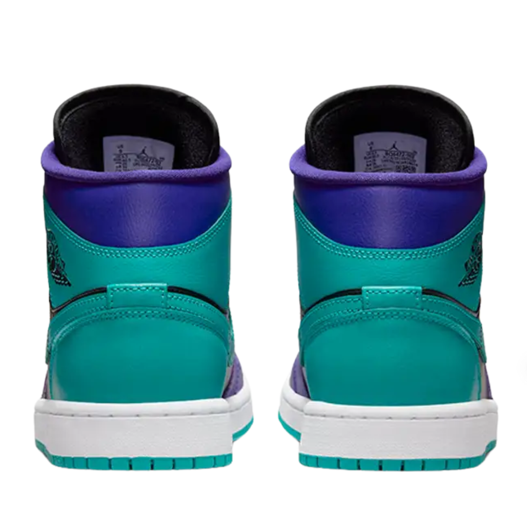 Jordan Air 1 Mid Black Grape Dark Concord/New Emerald