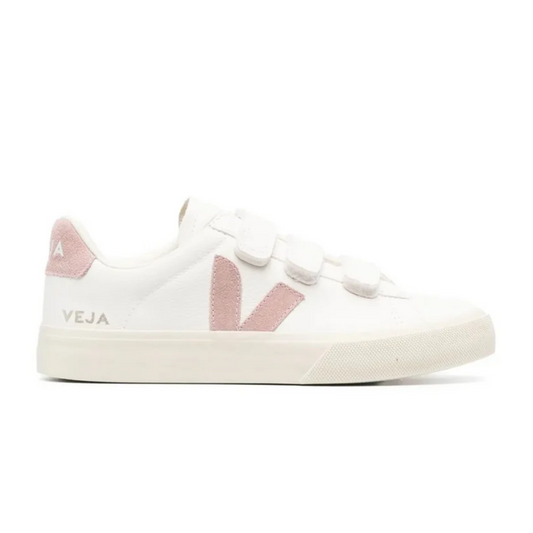 Veja Recife Leather White Pink