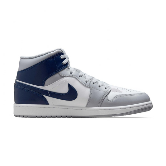 Nike Jordan 1 Mid Wolf Grey Midnight Navy