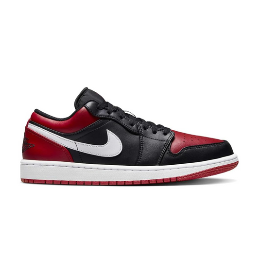 Jordan Air 1 Low Bred Toe Red/ Black/ White