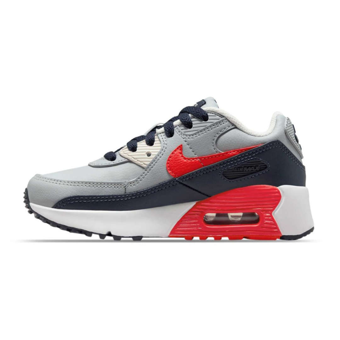 Nike Air Max 90 'Grey Bright Crimson'
