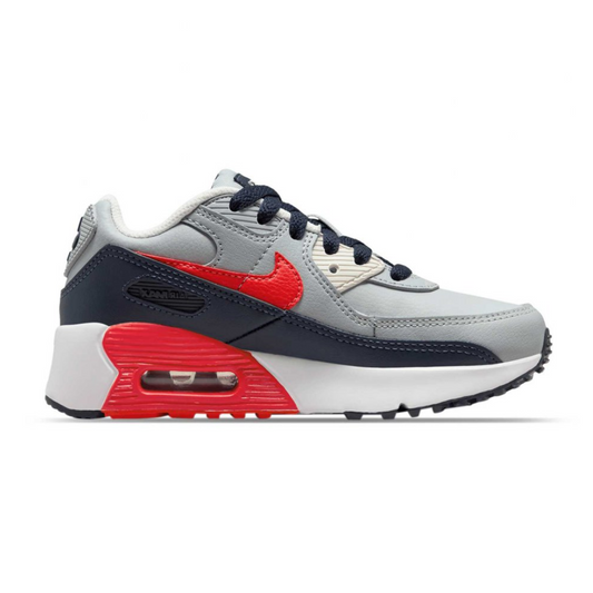 Nike Air Max 90 'Grey Bright Crimson'