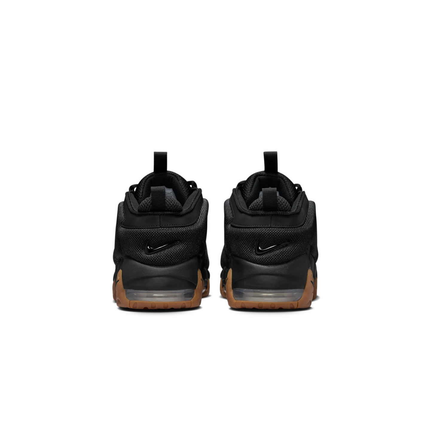 Nike Air More Uptempo Low Black and Gum Medium Brown