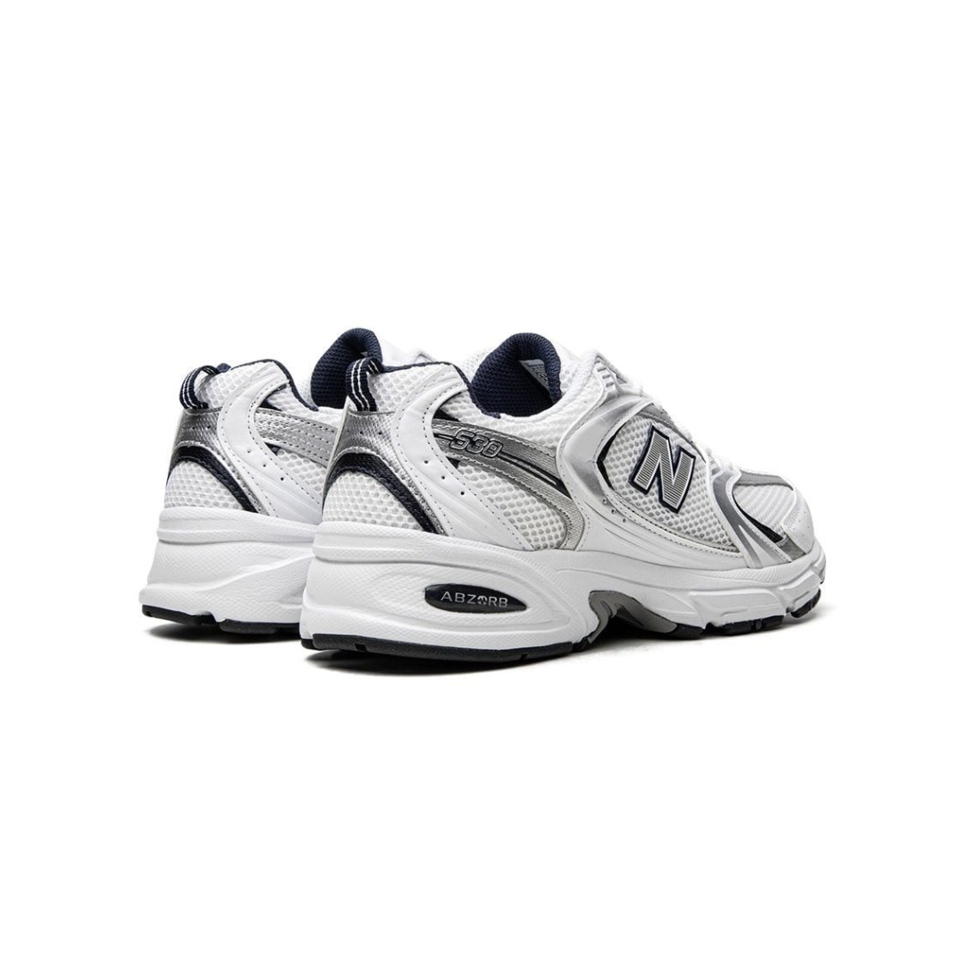 New Balance 530  White Silver Navy