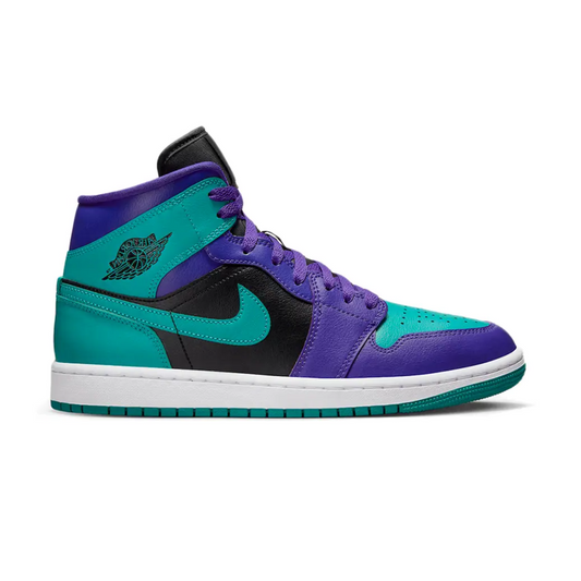 Jordan Air 1 Mid Black Grape Dark Concord/New Emerald